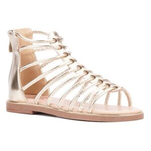 Olivia Miller Girls Tada Gladiator Sandals | Gold Metallic | Size 12 | NWT